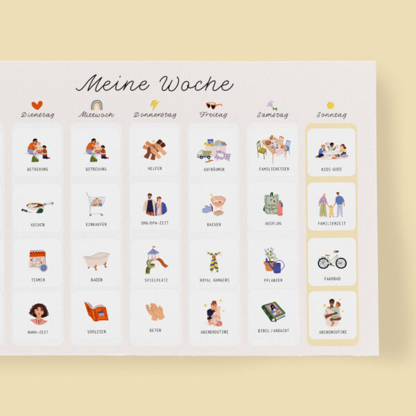„Meine Woche“ – Der Wochenplaner für die Kleinsten